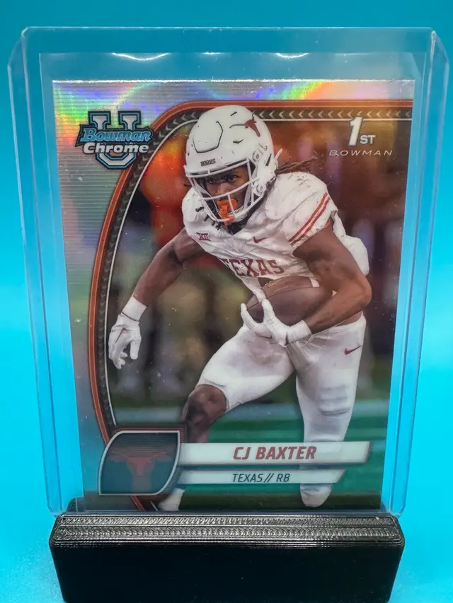 CJ Baxter 1st Bowman Chrome U Refractor Texas Longhorns