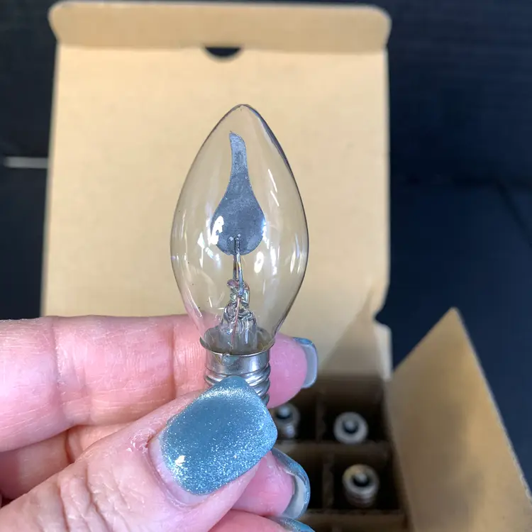 25-Clear Flame C-7 Bulbs
