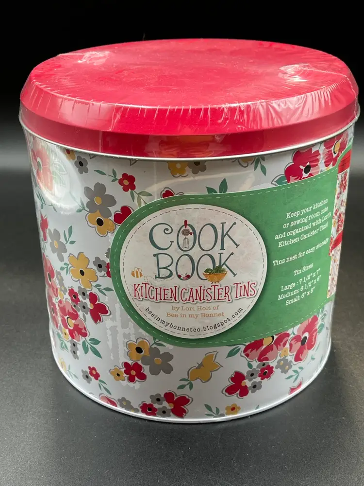 Cook Book Kitchen Canister Tin Set