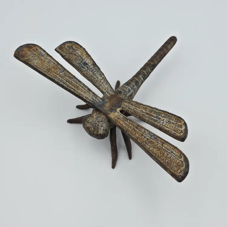 #01 Cast Iron Dragonfly Bug Decor Insect Statue Bug