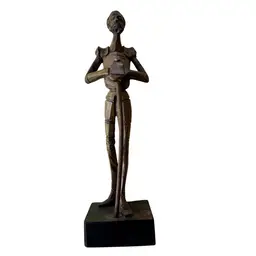 Vintage Don Quixote Wood Sculpture Hand Carved Figurine Spanish Art 8" Tall