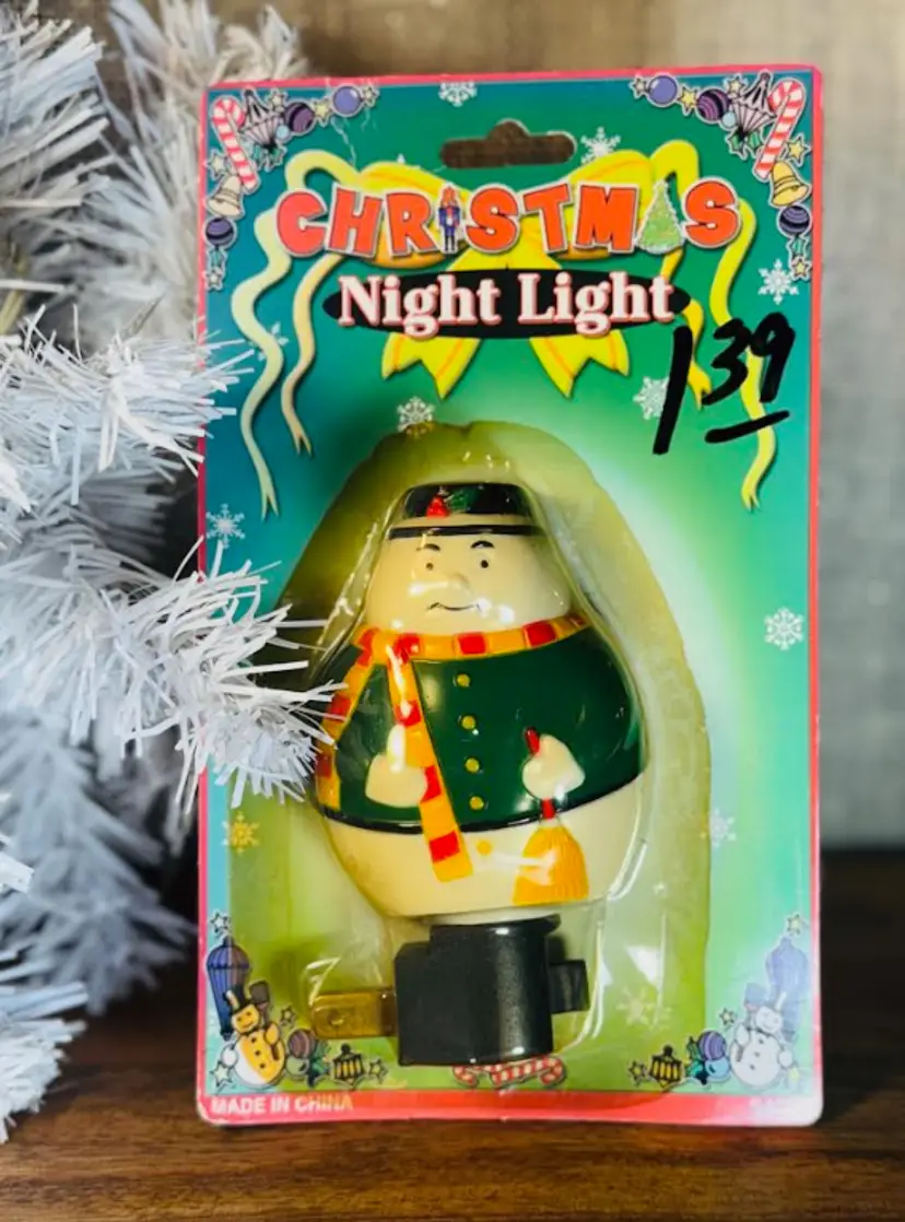 Vintage Minami Frosty The Snow Man Snowman Night Light Still In Box!
