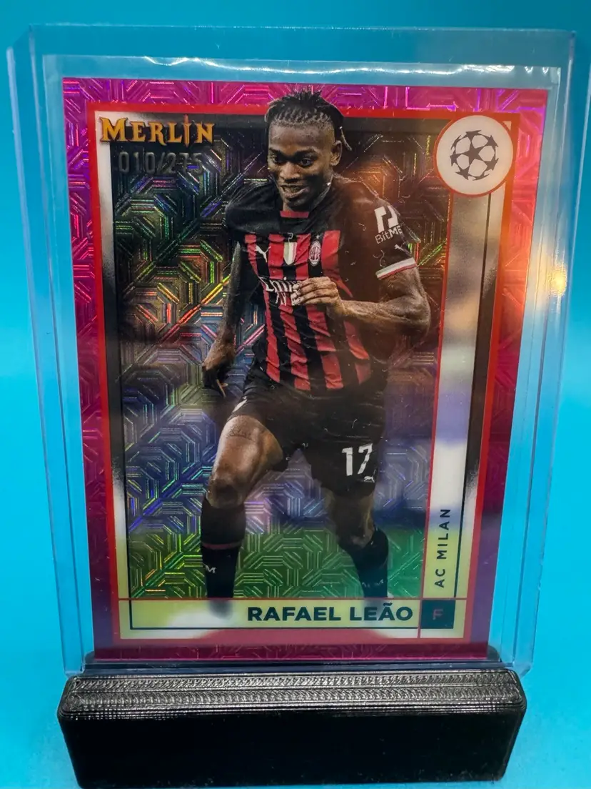 Rafael Leao Topps Merlin Pink Mojo Refractor /275 AC Milan