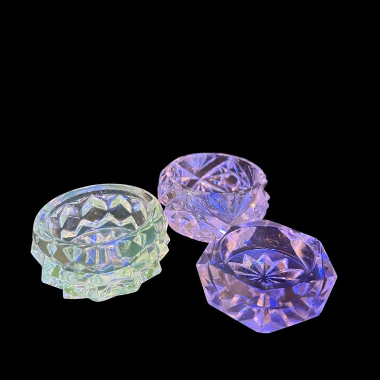 3 Vintage Salt Cellars 2” READ FF