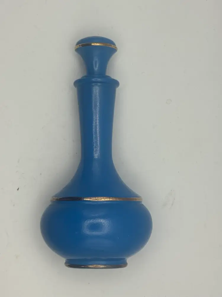Vintage Blue Avon Royal Vase Cologne Bottle 7”
