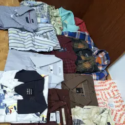 Lot of 15 mens shirts button up & pull overs various brands Tommy Eddie Bauer & more good reseller lot
