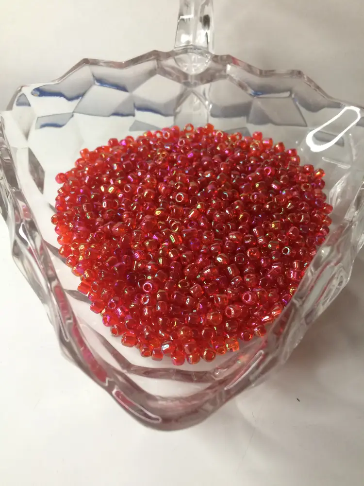 #1 Pink Iridescent Seed Beads 4.2 oz