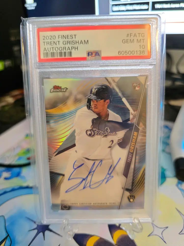 2020 Trent Grisham Finest Rookie Auto PSA 10 New York Yankees
