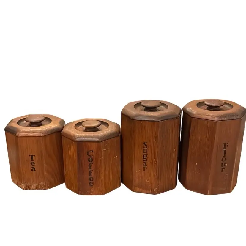 Vintage Flour, Sugar, Coffee, Tea Canisters