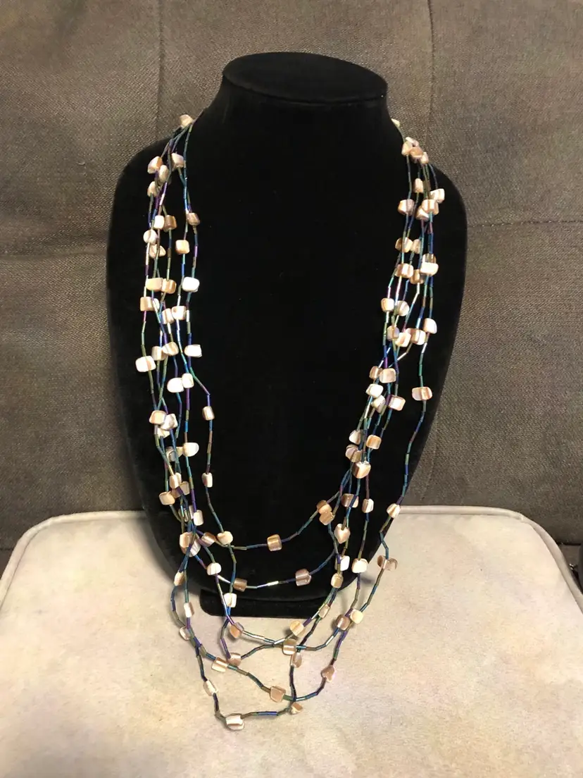 Shell & Beaded Multi-Strand Statement Necklace