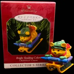 Vintage Hallmark Keepsake Bright Sledding Colors Ornament – 10th Edition Collectible”