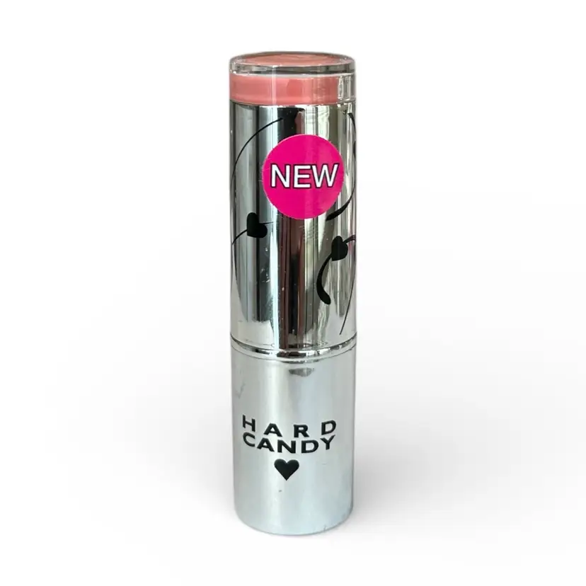 Hard Candy Plumping Serum Lipstick – #851 Infamous | Soft Pink Nude with Subtle Plump in Silver Heart Tube 💖
