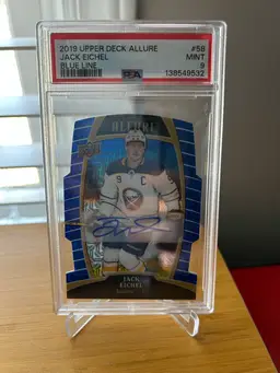 2019 Upper Deck Allure Jack Eichel Blue Line Auto /35 PSA 9 No. 58
