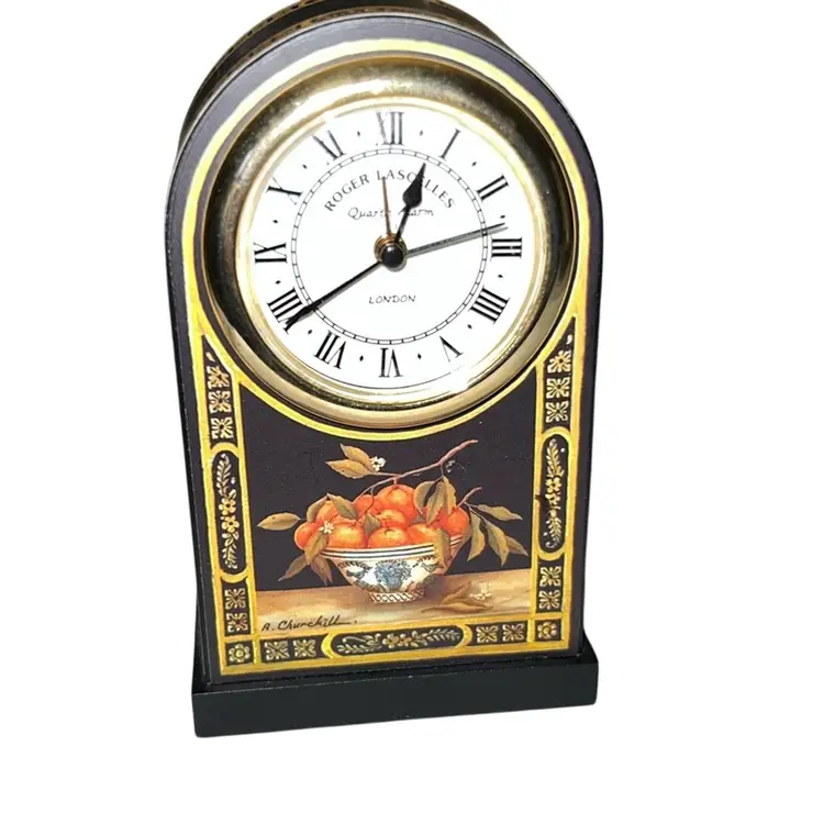 Vintage Roger Lascelles Desk Clock London As Is (no Idea If It Works, Needs Battery)