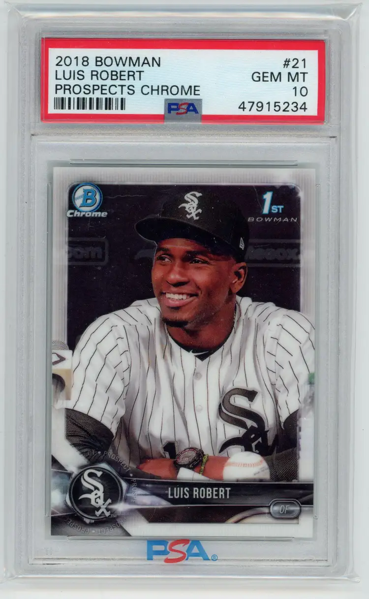 2018 Bowman LUIS ROBERT Prospects Chrome 1st Bowman PSA 10 RC #21