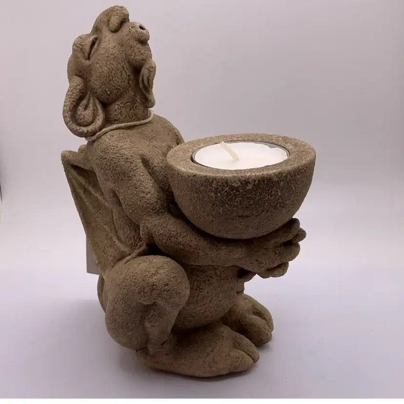 POW3 Gargoyle Tea Light Holder Figurine TIBOGargoyles 6.25"