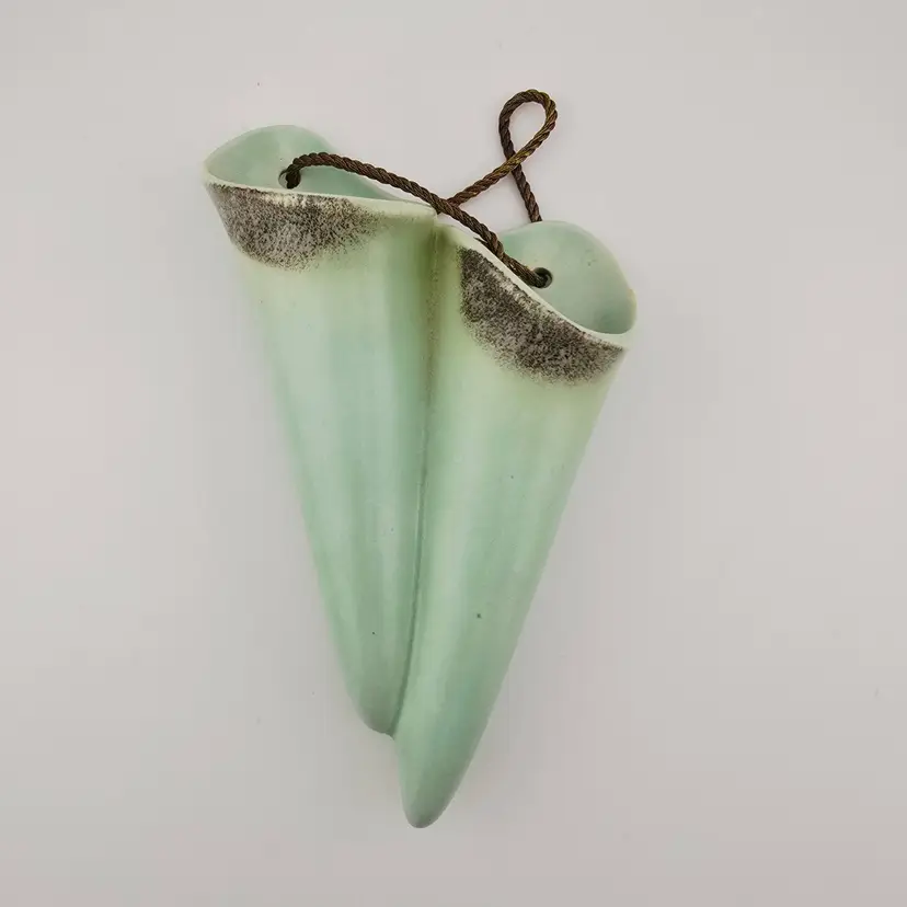 McM Green West Germany Double Vase Wall Pocket