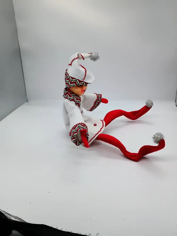 Annalee Christmas 2008 Candy Cane Baker Chef Elf  17 IN Tall Standing