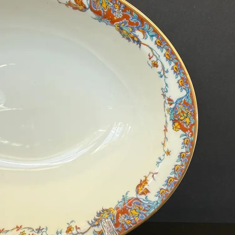 Haviland Limoges Paisley Oval Serving Dish Bowl