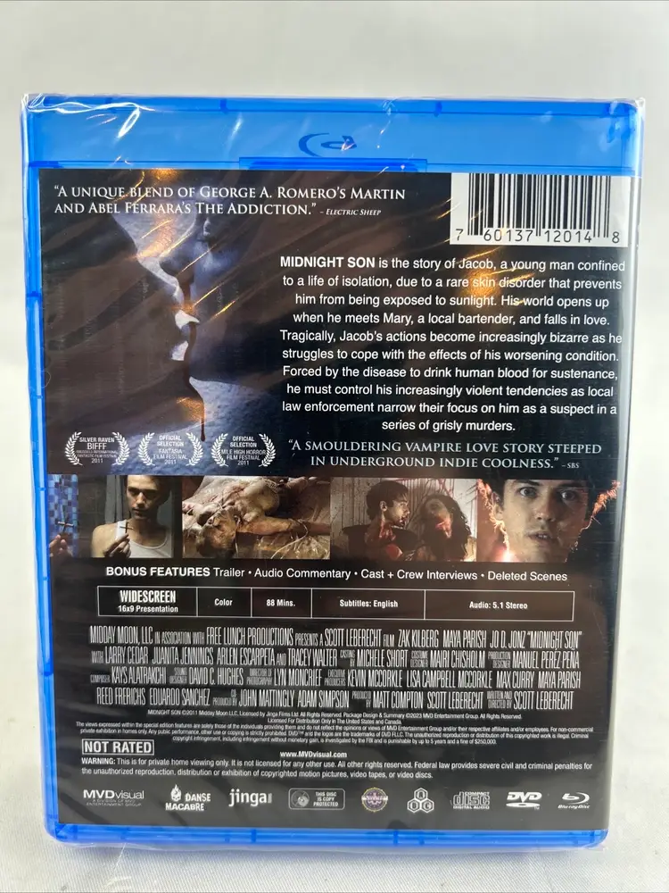 MIDNIGHT SON - 2011 (Blu-ray, 2023)  Horror NIB NEW SEALED