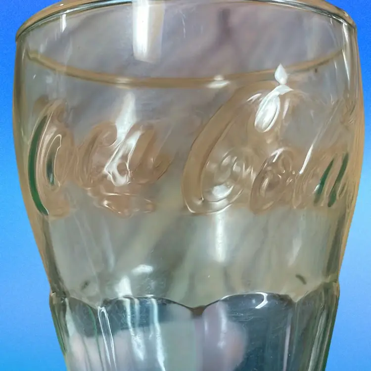 Vintage Libby Coca Cola Green Glasses  Small Set Of 2