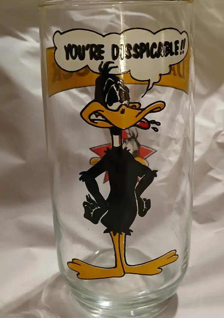 Looney Toons Glass Tumbler Daffy Duck