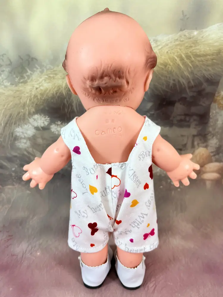 NEW in Package Vintage 1974 10" Cameo Kewpie Charmer with New Romper and Shoes