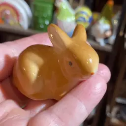 brown ceramic bunny