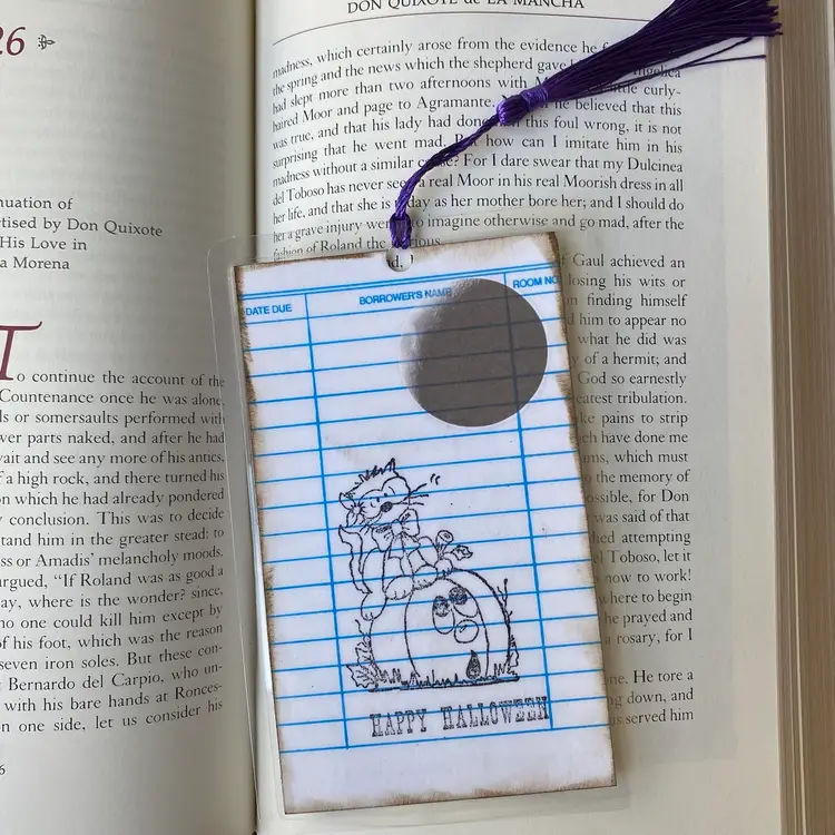 Moonlit Hallows Eve Halloween Bookmark