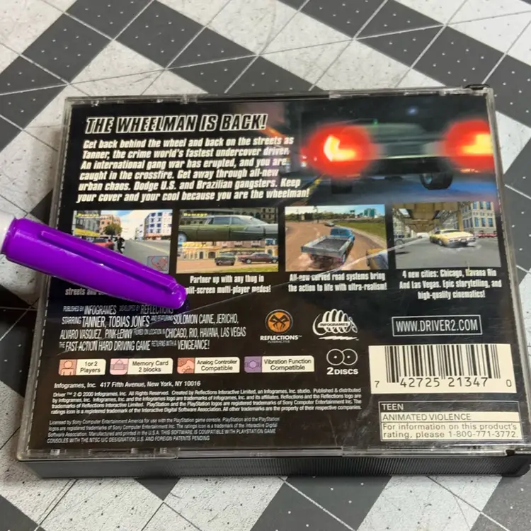 Driver 2 PlayStation 2 Disc Set The Wheelman Is Back