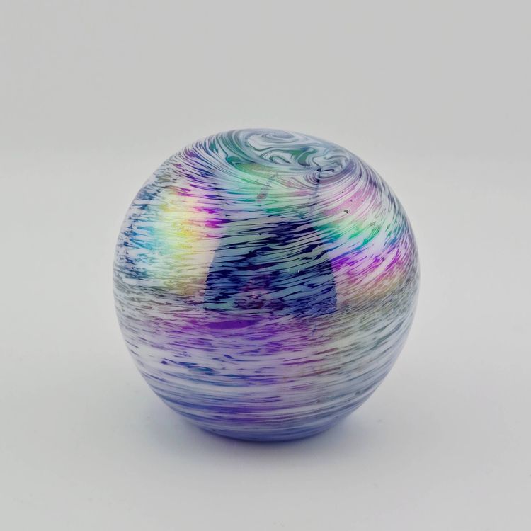 Balos Blown Iridescent Paperweight as is