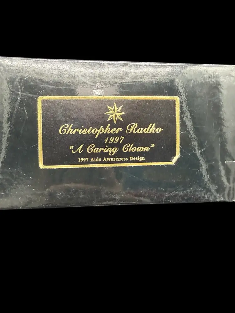 Christopher Radko A Caring Clown 1997 Vintage Christmas Ornament AIDS Awareness