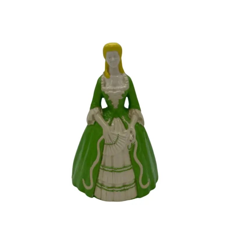 Vtg. Victorian 18th Century Style Lady Cast Mold Figurine W/Crinotine Gown #107