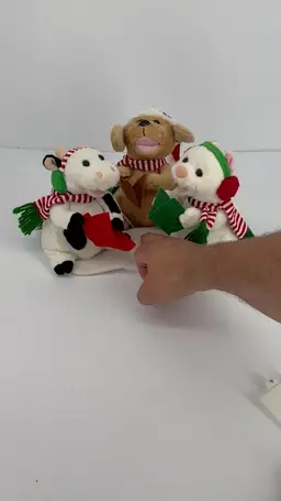 Animated Singing Christmas Cat Dog Cow Kids Of America Plush Jingle Bells See Video