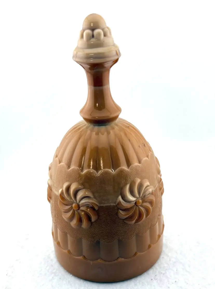 Vintage Chocolate Slag Glass Bell by Joe St Clair