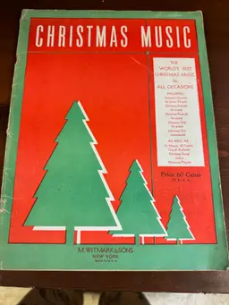 Vintage Music 1935 Song Book Christmas Music Whitmark Carols Hymns Jingle Bells