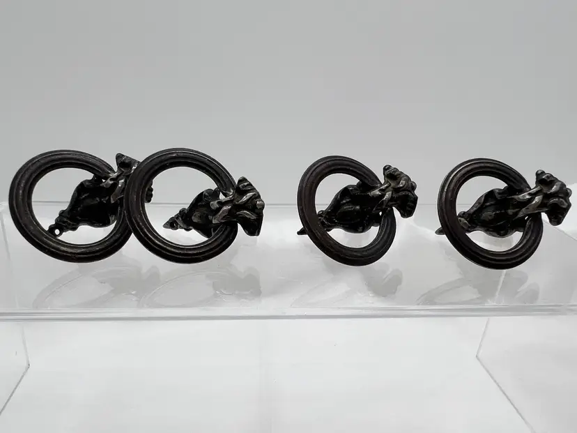 Set of 4 Ornate Vintage Decorative Metal Drawer Pulls