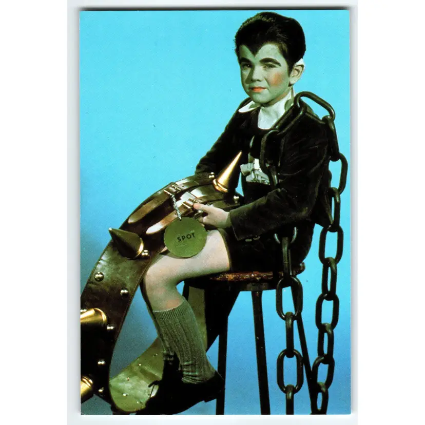 The Munsters Eddie Spots Collar Postcard Chrome Continental Halloween Horror TV
