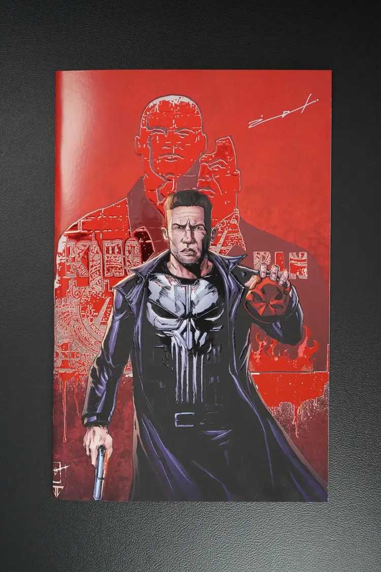 Fame: Charlie Cox Signed J Uribe Punisher Virgin Spot Varnish FanExpo LTD 125