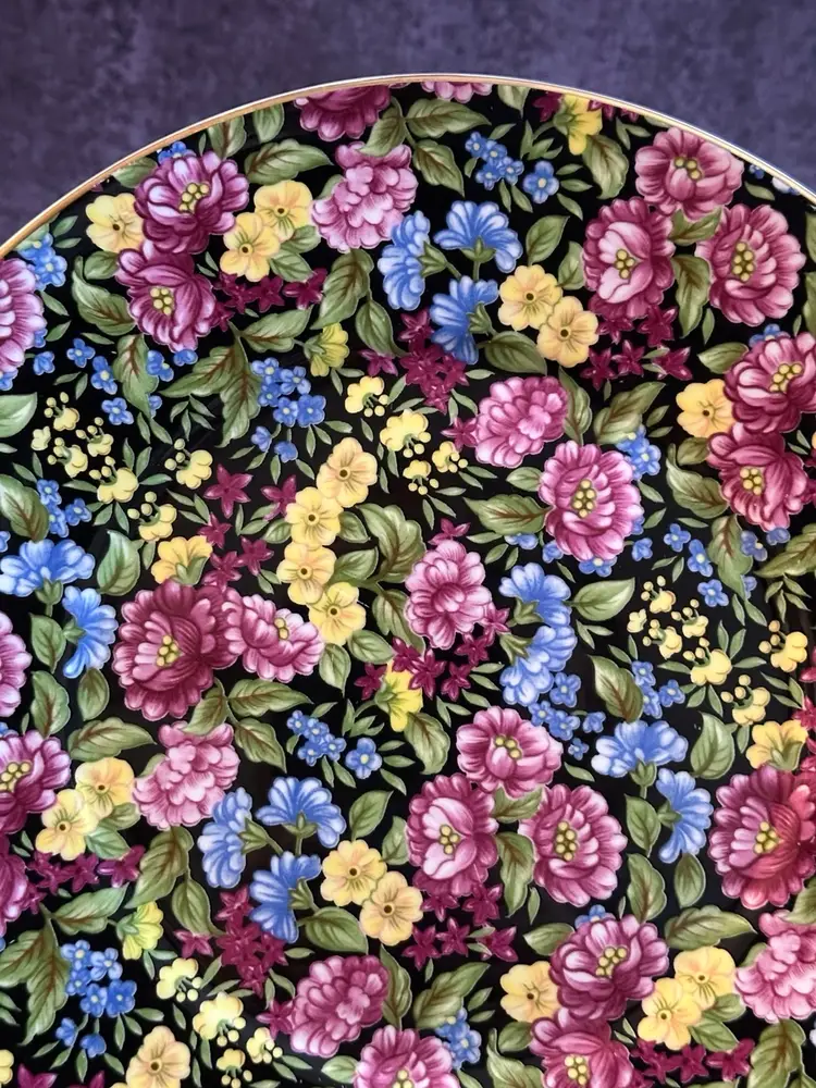 Marlborough Chintz Cake Plate 10 Inch Made In England