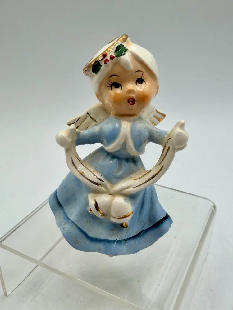 Vintage 1950’s Napco Ceramic Angel Norcrest Lefton Japan Christmas Rare
