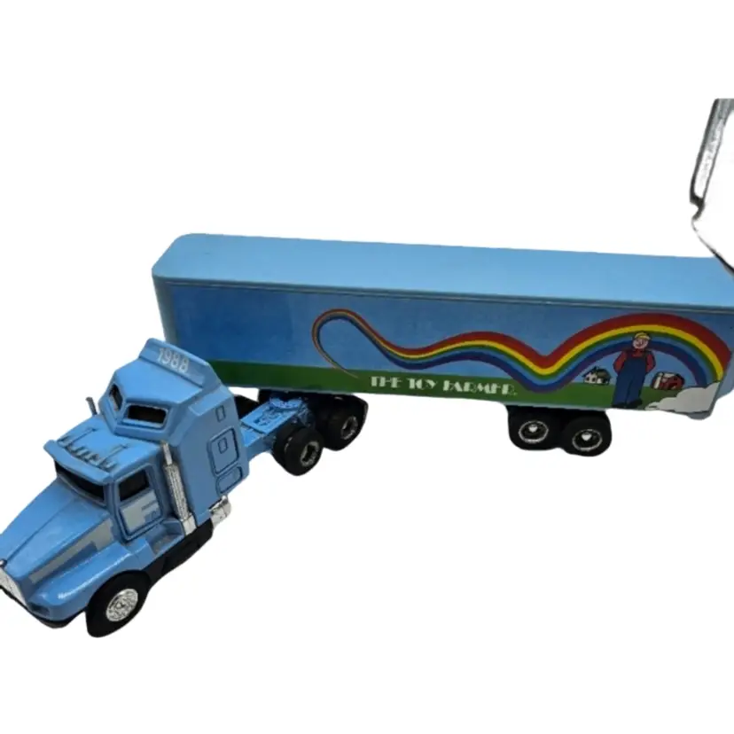 Vintage ERTL Blue The Toy Farmer Semi-Truck with Box