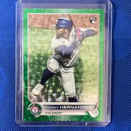 2022 Topps Series 2 Yonny Hernandez 363 Green Foil 291/499