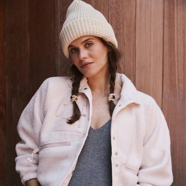 NWT FREE PEOPLE MOVEMENT X HATCH HIT THE SLOPES FLEECE JACKET | CANVAS