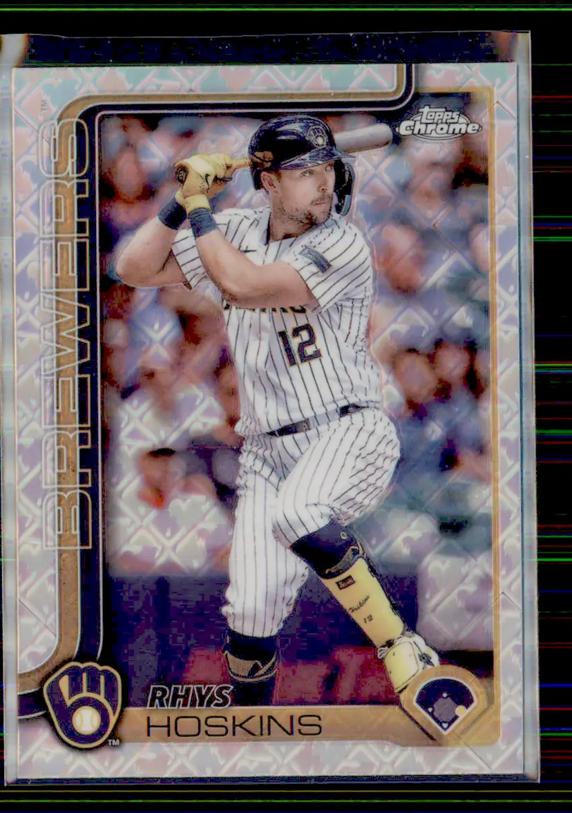 Rhys Hoskins 2025 Topps Chrome Logofractor #98 - Milwaukee Brewers - (153-347)
