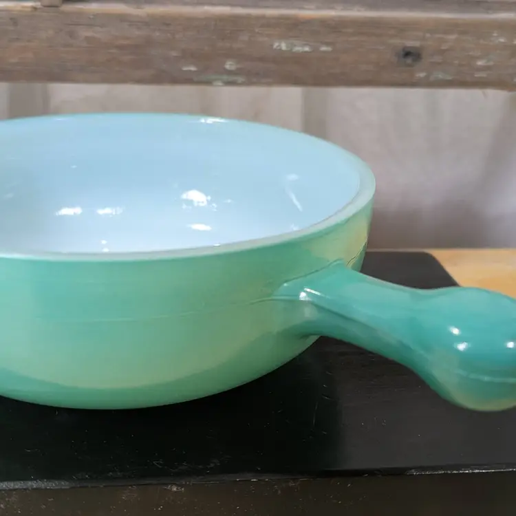 VTG USA GLASBAKE J-2057 SOUP BOWL(Aqua)