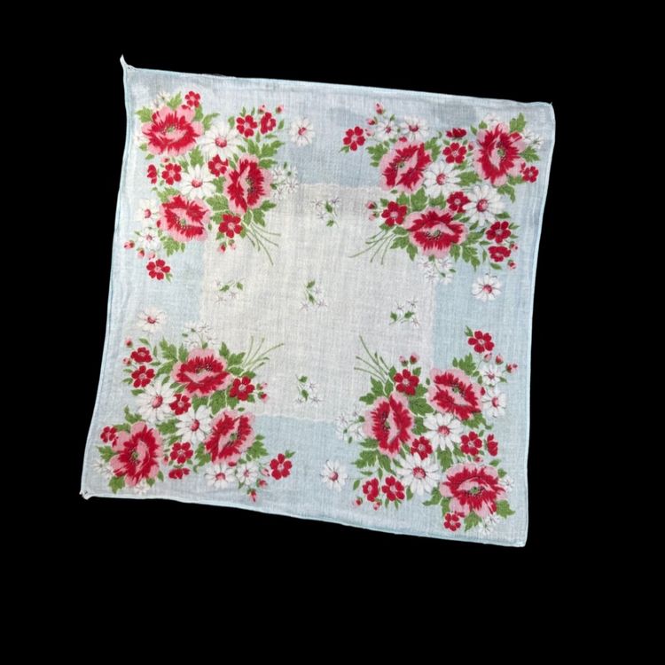 Vintage Floral Handkerchief