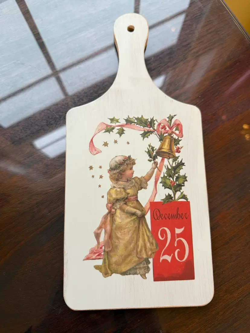 Handcrafted Christmas Wood Cutting Board; home decor