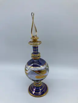 Tall Purple Egyptian Perfume Bottle