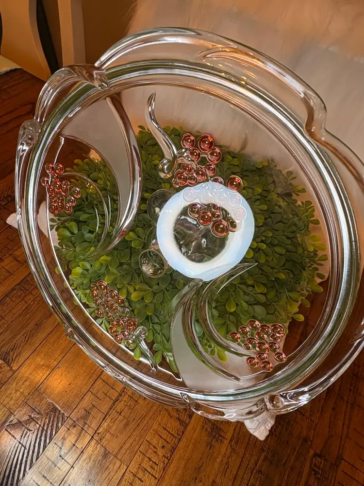 Large Mikasa Crystal Pedestal Cake Stand